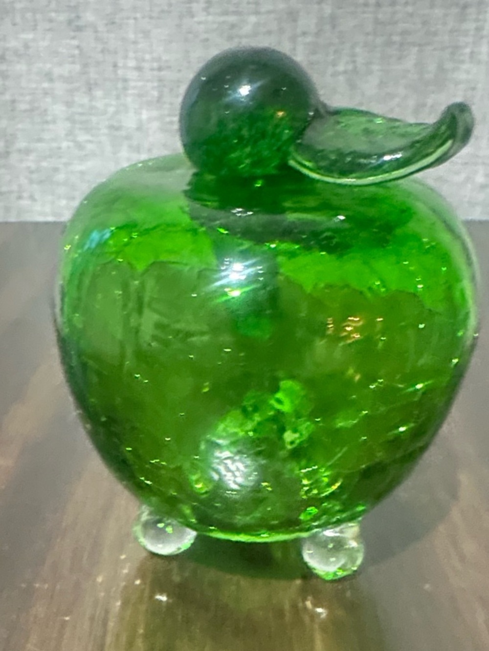 Green Hand-Blown Glass Apple Decorative Accent - Picture 2 of 9